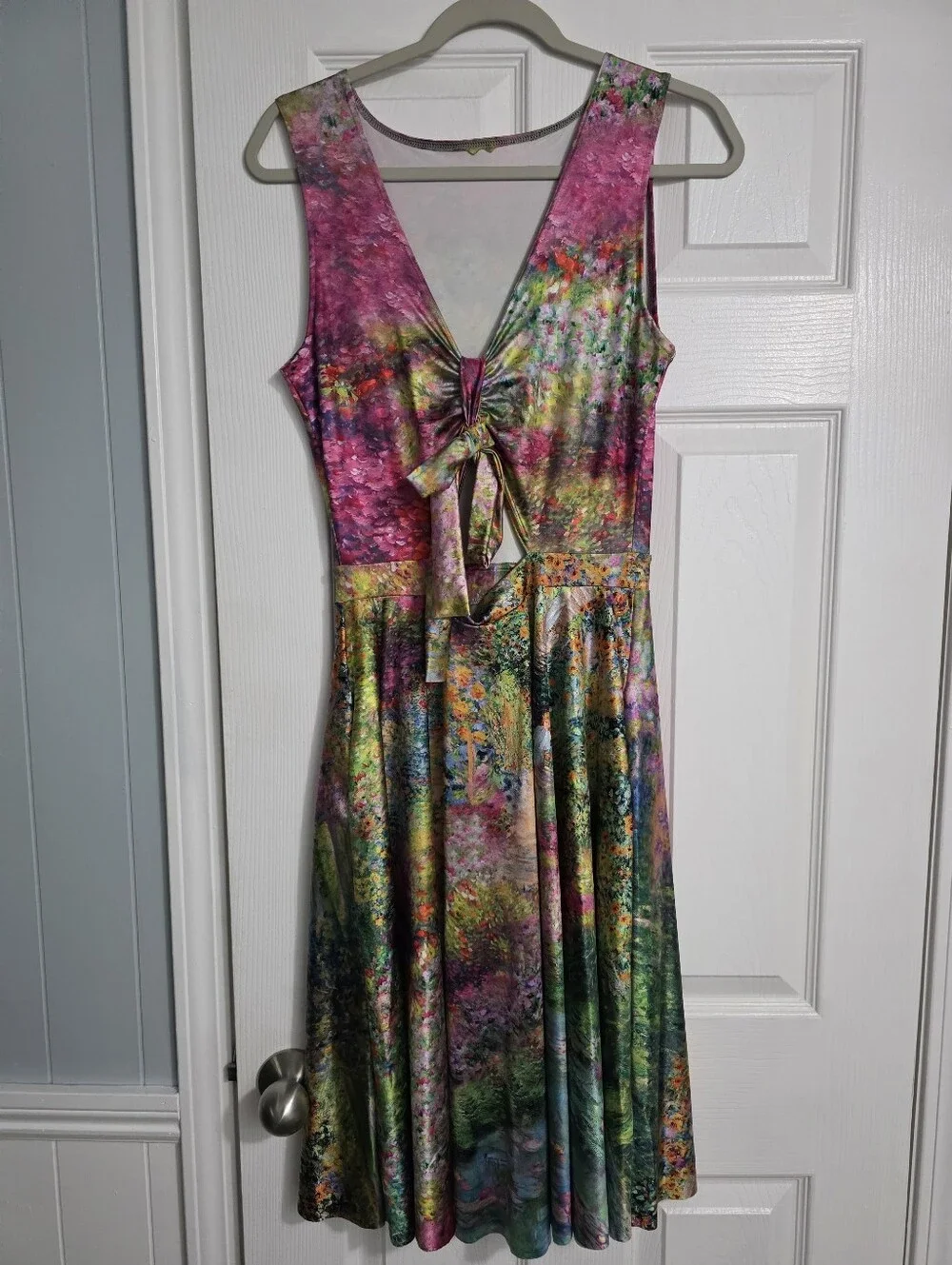 BlackMilk Montage Monet Rio Midi Dress Altered Artsy Cottagecore Y2k - Picture 10 of 11